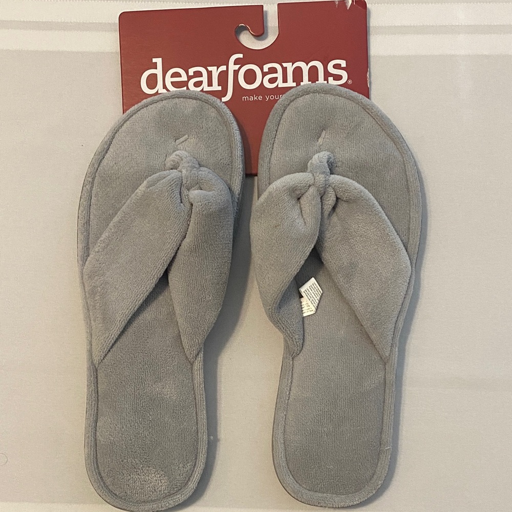Dearfoams Soft Gray Women's Slippers